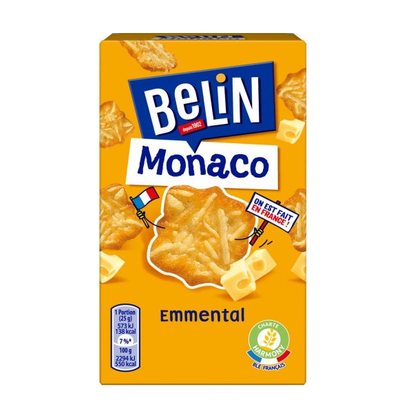 Belin Monaco biscuits apéritifs crackers emmental 50g
