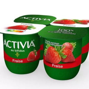 Activia fruits fraise 4x125g