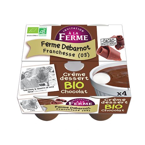 Crème dessert bio chocolat Ferme Debarnot Franchesse