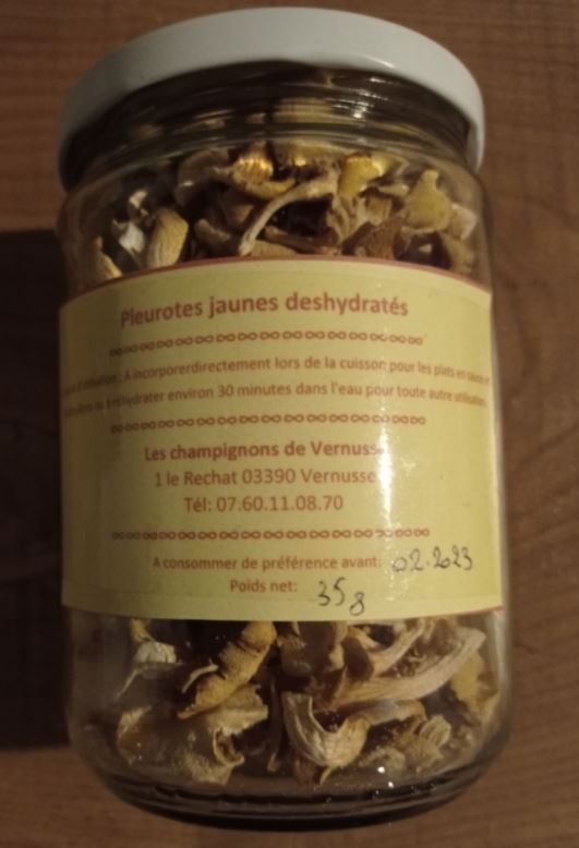 Pleurotes jaunes déshydratées Les Champignons de Vernusse 35g
