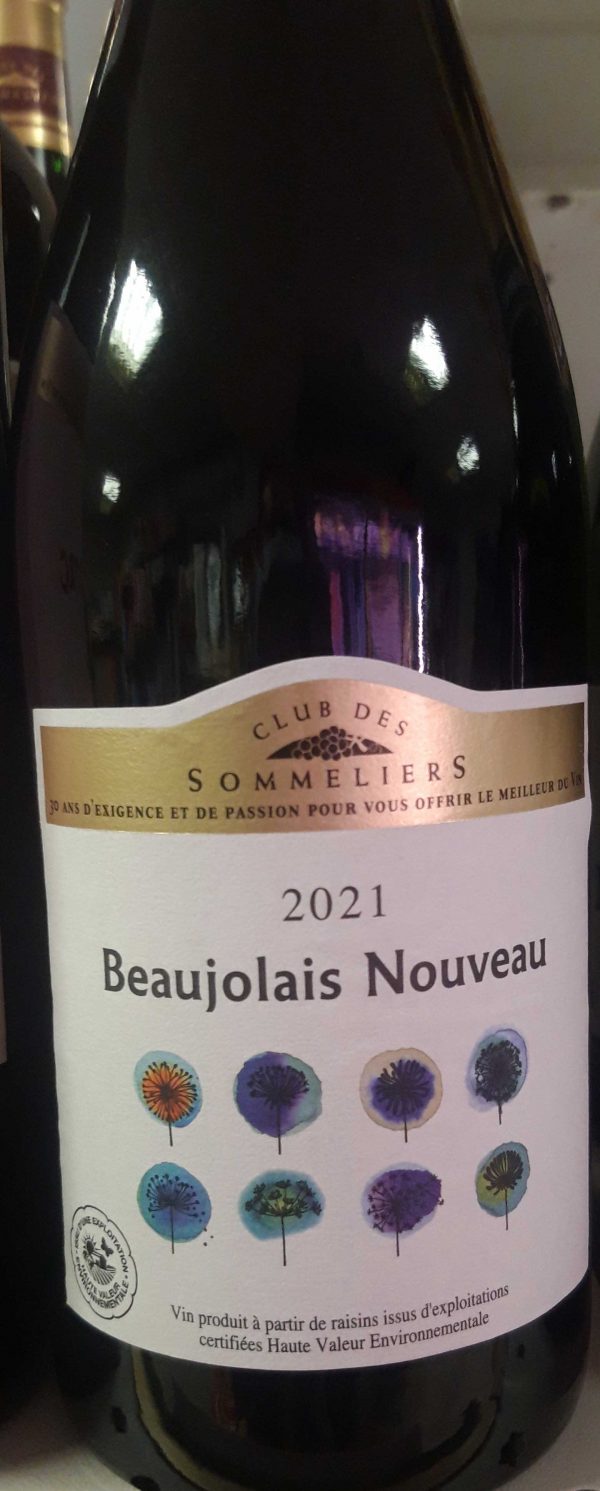 Beaujolais Nouveau Club des Sommeliers vin rouge